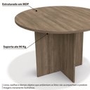 Ver imagem 3 de Sala de Jantar Nira com Mesa Redonda e 4 Cadeiras Kappesberg - Nogal/Capuccino