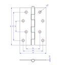 Ver imagem 2 de Kit 24 Dobradiça Preta Porta / Janela Pino Solto Real 4"
