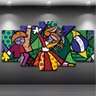 Romero Brito  Quadro Mosaico 5 Peças 1,20x0,70cm  Rb 07 - 1