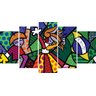 Romero Brito  Quadro Mosaico 5 Peças 1,20x0,70cm  Rb 07 - 2
