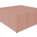Ver mais imagens de Puff Decorativo Para Sala de Estar Quadrado Milano 90x90cm W01 Linho Rosê - Lyam Decor