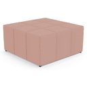 Ver imagem 1 de Puff Decorativo Para Sala de Estar Quadrado Milano 90x90cm W01 Linho Rosê - Lyam Decor