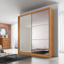 Ver imagem 4 de Guarda Roupa Casal Dante 2 Portas 3 Gavetas com Espelho Cinamomo Fendi - Novo Horizonte