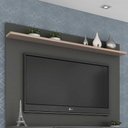 Ver imagem 1 de Painel Benevello 40" em Mdp com Prateleira Grafite com Siena