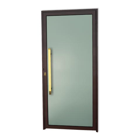 Porta Murano c/Puxador e. Super Marrom Corten Dourado 100 Brimak