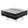 Cama Box Queen Size Soft Comfort Preto Molas Verticoil - 4