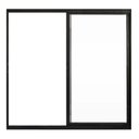 Ver imagem 1 de Janela de Alumínio Preto Vitro de Correr 2 Folhas Sem Grade Hale Esquadrias - 1.00 (L) X 1.00 (A)