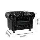 Ver imagem 2 de Poltrona Chesterfield Vittorio Via Encanto Courano Preto