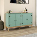 Ver imagem 2 de Buffet Aparador Colonial com 4 Portas 149x41x90cm Mdp Mel Oliva Mb1014 Movelbento