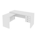 Ver imagem 6 de Mesa para Escritório de Canto 3 Gavetas Me4106 Tecno Mobili - Branco