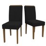 Conjunto Mesa Isabela com Tampo Giratório 135cm com 6 Cadeiras Amanda - Imbuia / Preto / VL07 - 2