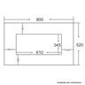 Tampo para Cooktop de 80cm Supreme - Acabamento Resistente BP Fosco Trama Trufa - 4