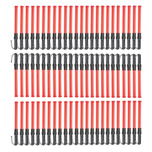Bastao Sinalizador Kit 75 Unidades Transito Aeroporto Engarrafamento Balizador Fluorescente Seguranç