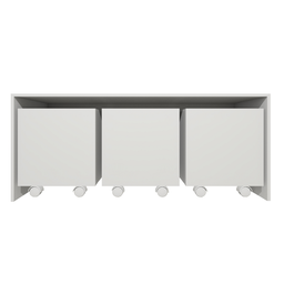 Mesa Organizadora de Brinquedos com 3 Baús 100% Mdf Plancasa Branco Tx - 4