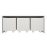 Mesa Organizadora de Brinquedos com 3 Baús 100% Mdf Plancasa Branco Tx - 4