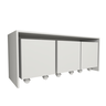 Mesa Organizadora de Brinquedos com 3 Baús 100% Mdf Plancasa Branco Tx - 3