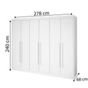 Ver imagem 2 de Guarda Roupa Casal 6 Portas Ripado 7 Gavetas sem Pes Athos D Doro Cinamomo/ripado