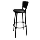 Ver imagem 3 de Kit 2 Banquetas Cuba Preto Aço Junco Sintético Assento Preto