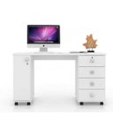 Ver imagem 1 de Escrivaninha 4 Gavetas e Rodízios Office Smart Branco
