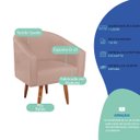 Ver imagem 4 de Kit 2 Poltronas Decorativa Jade Design Moderno Sala de Estar Quarto Escritório Confortável Luxo Pés