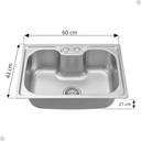 Ver imagem 4 de Cuba Gourmet Única Simples Cozinha Aço Inox com Acessórios