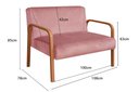 Ver imagem 5 de Namoradeira Anita Cor:Veludo Rosê 390