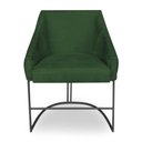 Ver imagem 4 de Kit 4 Poltronas Luxo Alana Suede Base Ferro Preto - Pallazio Cor:Verde