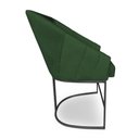 Ver imagem 5 de Kit 4 Poltronas Luxo Alana Suede Base Ferro Preto - Pallazio Cor:Verde