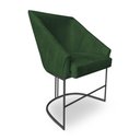 Ver imagem 2 de Kit 4 Poltronas Luxo Alana Suede Base Ferro Preto - Pallazio Cor:Verde