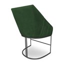 Ver imagem 6 de Kit 4 Poltronas Luxo Alana Suede Base Ferro Preto - Pallazio Cor:Verde