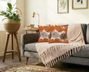 Ver imagem 1 de Kit 1 Manta Caramelo Casal para Sofá + 2 Capas de Almofada Cor:amarelo