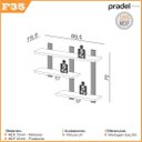 Ver imagem 3 de Kit 2 Prateleiras Suspensa para Livros Industrial 100% Mdf
