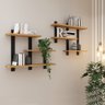 Kit 2 Prateleiras Suspensa para Livros Industrial 100% Mdf - 1