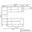 Ver mais imagens de Armário de Cozinha Modulada 5 Peças Cp16 Balcão Preto-cinza - Lumil