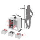 Ver imagem 2 de Armário de Escritório Baixo 3 Gavetas 1 Porta Me4111 Tecno Mobili - Branco