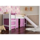 Ver imagem 1 de Cama Infantil com Escorregador e Cortina Rosa - Branco