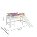 Ver imagem 4 de Cama Infantil com Escorregador e Cortina Rosa - Branco