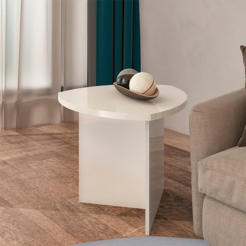 Mesa Lateral de Apoio Delta Off White