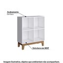 Ver imagem 2 de Estante 4 Nichos Retrô com Pés em Mdp - Branco