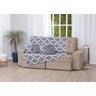 Xale de Jacquard Manta de Sofá Poltrona Cama 2,40m X 1,50m:medalhão Cinza - 1