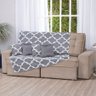 Xale de Jacquard Manta de Sofá Poltrona Cama 2,40m X 1,50m:medalhão Cinza - 3