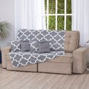 Ver imagem 3 de Xale de Jacquard Manta de Sofá Poltrona Cama 2,40m X 1,50m:medalhão Cinza