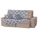 Ver imagem 4 de Xale de Jacquard Manta de Sofá Poltrona Cama 2,40m X 1,50m:medalhão Cinza