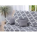 Ver imagem 2 de Xale de Jacquard Manta de Sofá Poltrona Cama 2,40m X 1,50m:medalhão Cinza