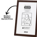 Ver imagem 3 de Porta Diploma A4 20x30 Madeira Marrom Fosco com Acetato Parede ou Mesa Vertical Horizontal - Mundial