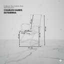 Ver imagem 3 de Cadeira Interlocutor Charles Eames Esteirinha Branca