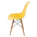 Ver imagem 2 de Cadeira Charles Eames Eiffel Base Madeira Cor Amarelo Moderna Sala Cozinha Escritório Pp-638-01