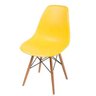 Cadeira Charles Eames Eiffel Base Madeira Cor Amarelo Moderna Sala Cozinha Escritório Pp-638-01 - 1