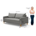 Ver imagem 3 de Sofá Fixo 2 Lugares para Sala Living 182cm Roma