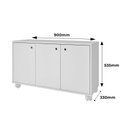 Ver imagem 6 de Buffet Aparador 3 Portas BHO25 BP Fosco Branco - BRV Móveis